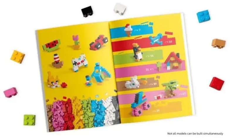 Конструктор LEGO Classic Классика Разноцветные кубики для творчества 11045 11045, деталей 820 шт купить,NaN
