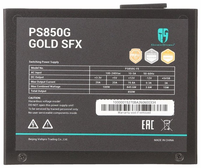 Блок питания Deepcool DeepCool GamerStorm PS850G (R-PS850G-FE0B-WGEU) 850 Вт купить,NaN