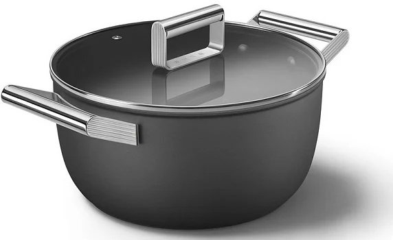 Кастрюля 5.4 л, Smeg CSF2412BLM керамика купить,NaN