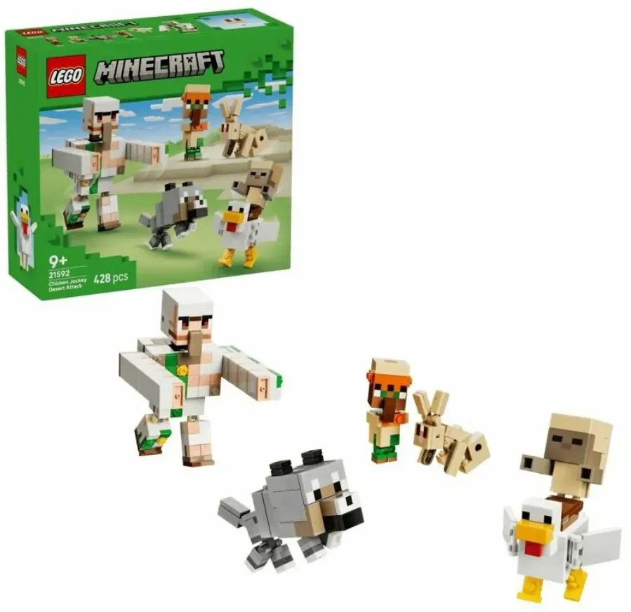 Конструктор LEGO Minecraft Куриный наездник: атака в пустыне 21592, деталей 428 шт купить,NaN