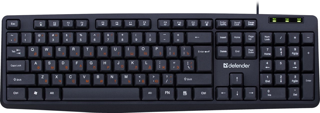 Клавиатура Defender HB-164 черный