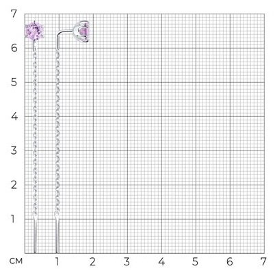 Серьги-цепочки SOKOLOV 92022163_s вес 1.49 г серебро, аметист купить,NaN