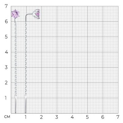 Серьги-цепочки SOKOLOV 92022163_s вес 1.49 г серебро, аметист купить,NaN