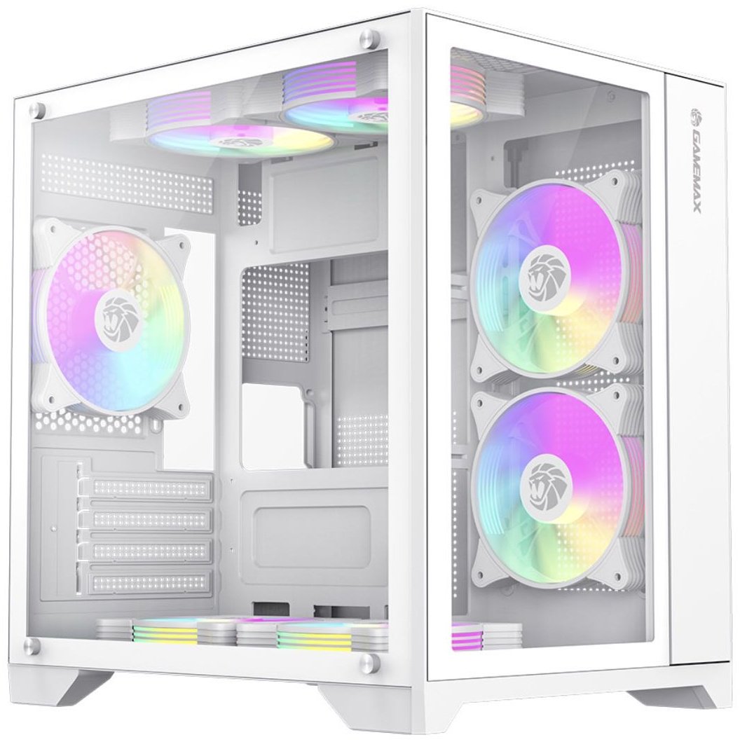 Корпус Game Max Gamemax Infinity Mini 7 ARGB Fans + Controller White без Б/П белый