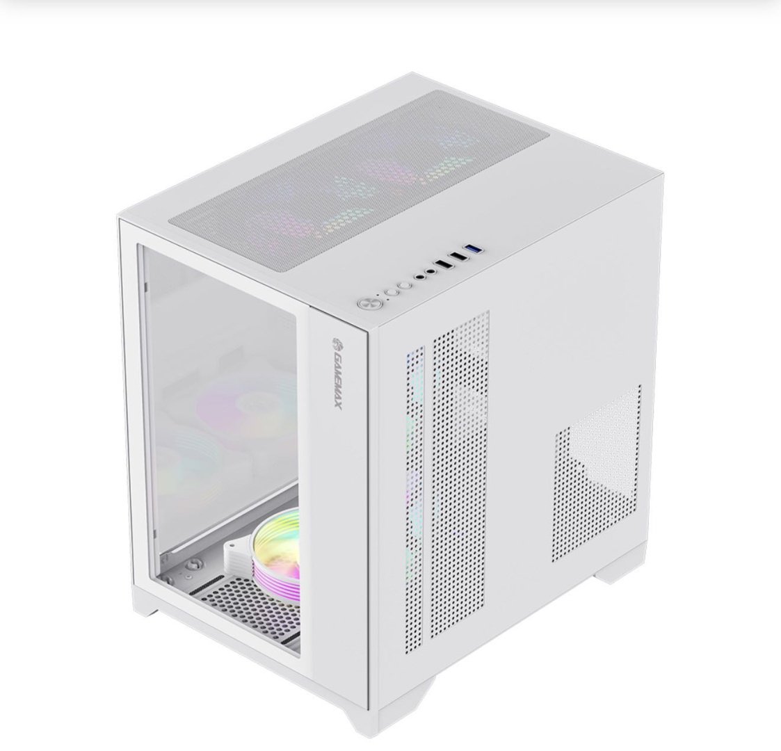 Корпус Game Max Gamemax Infinity Mini 7 ARGB Fans + Controller White без Б/П белый