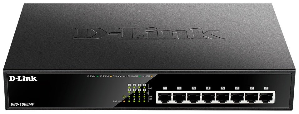 D-Link DGS-1008MP черный купить,NaN