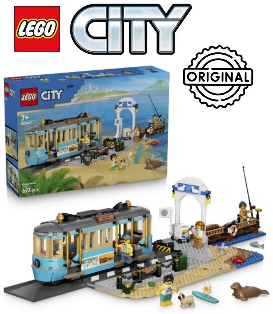 Конструктор LEGO Конструктор LEGO City Город Классический пляжный трамвай 60506, деталей 693 шт купить,NaN