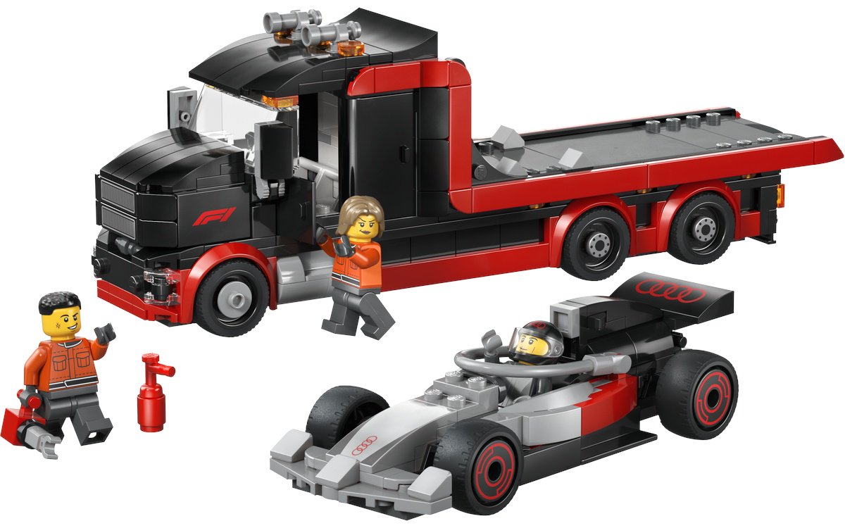 Конструктор LEGO Демонстрационный грузовик F1 с гоночным автомобилем Audi F1 60493, деталей 508 шт