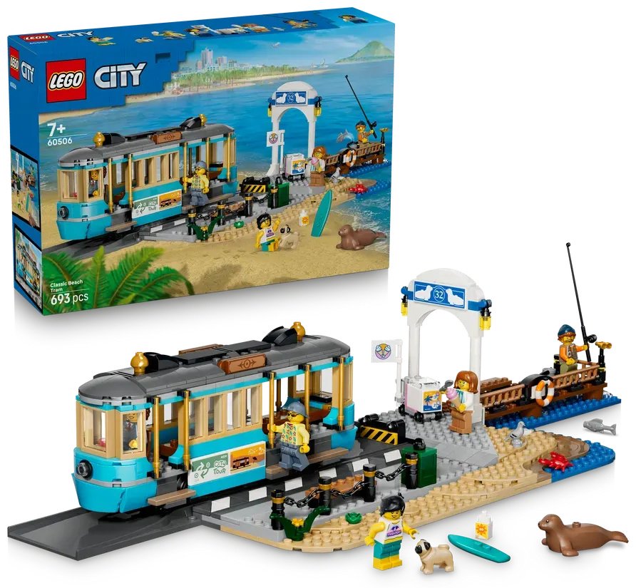 Конструктор LEGO Конструктор LEGO City Город Классический пляжный трамвай 60506, деталей 693 шт купить,NaN