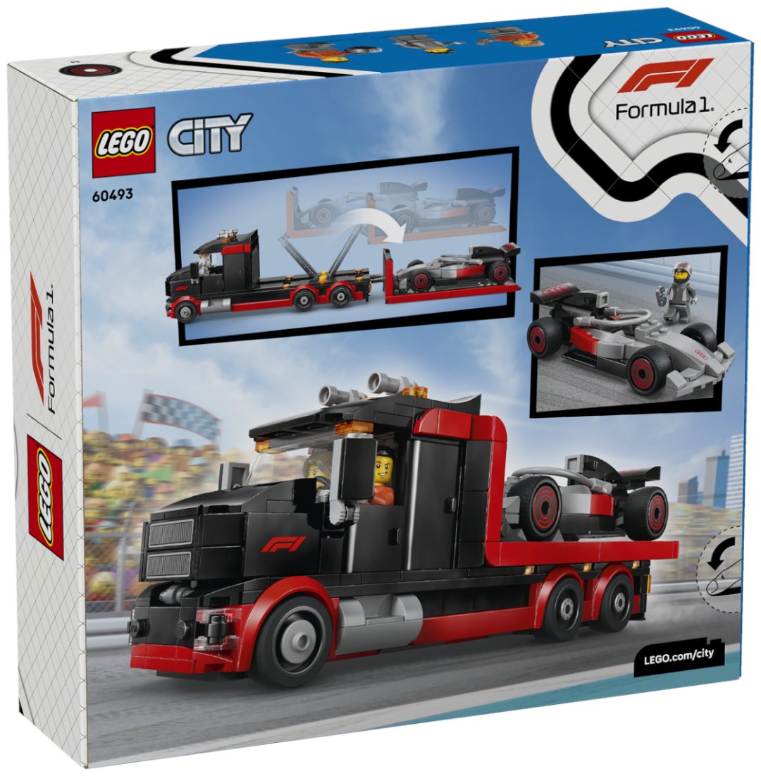 Конструктор LEGO Демонстрационный грузовик F1 с гоночным автомобилем Audi F1 60493, деталей 508 шт