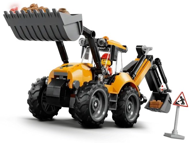 Конструктор LEGO City Город Желтый экскаватор-погрузчик 60480, деталей 301 шт купить,NaN