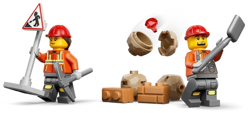 Конструктор LEGO City Город Желтый экскаватор-погрузчик 60480, деталей 301 шт купить,NaN