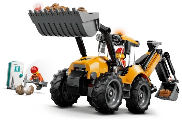 Конструктор LEGO City Город Желтый экскаватор-погрузчик 60480, деталей 301 шт купить,NaN