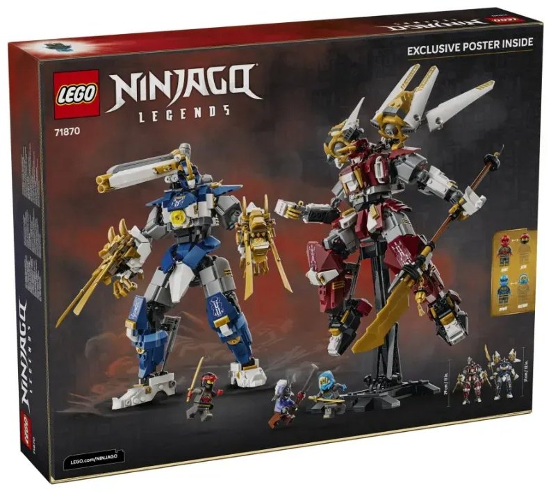 Конструктор LEGO Конструктор Lego Ninjago Парные роботы-титаны 71870, деталей 1707 шт купить,NaN