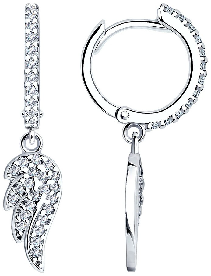 Серьги SOKOLOV 94025730 вес 2.78 г серебро, фианит купить,26199