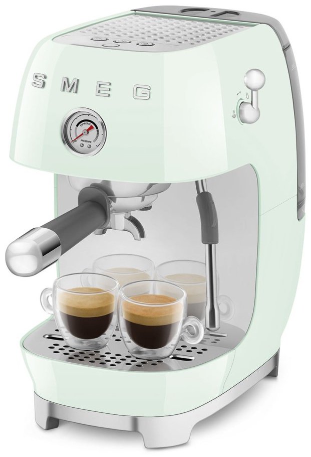 Кофемашина Smeg ECF03PGEU светло-зеленый купить,NaN