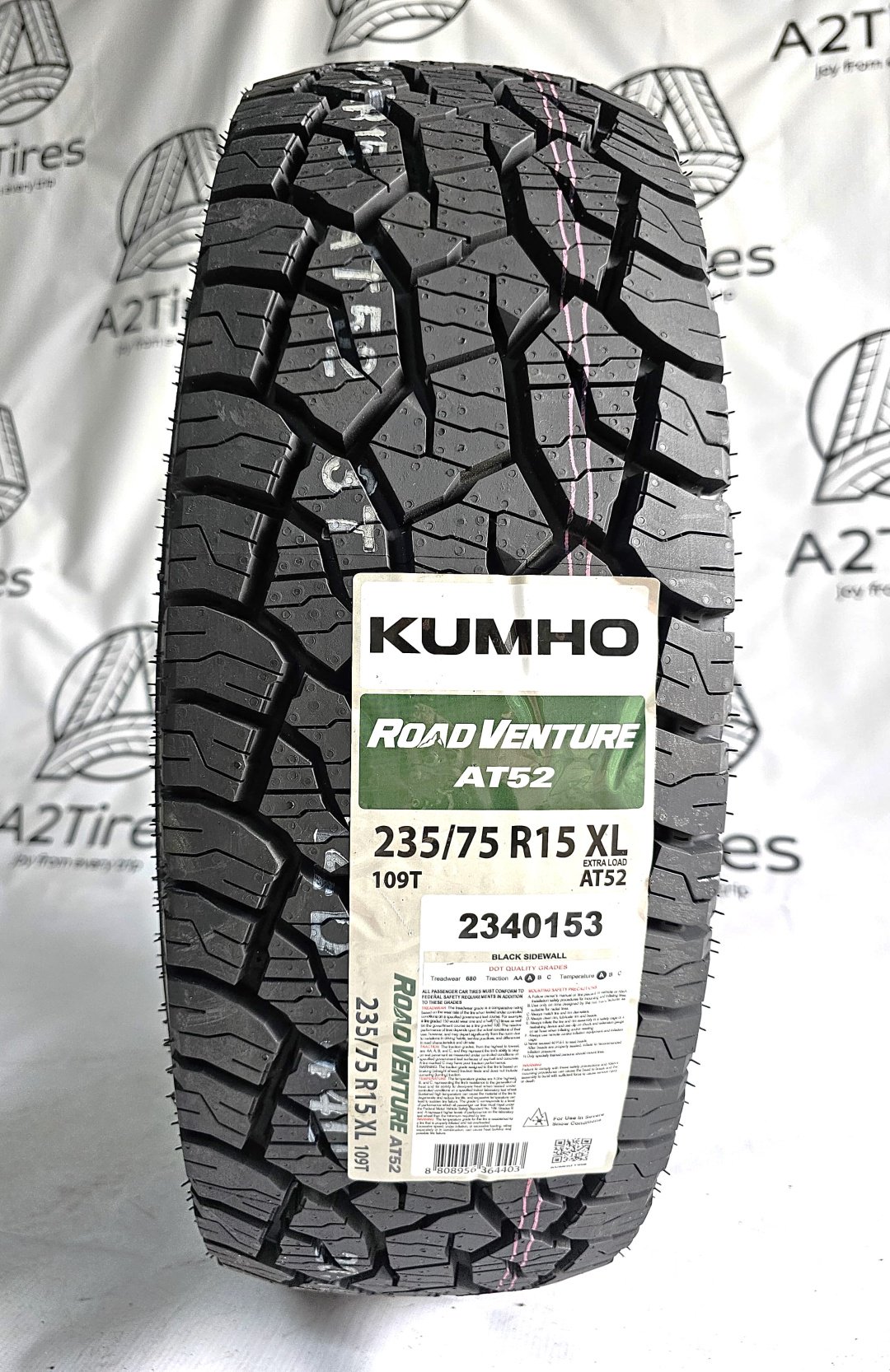 Kumho AT52 235/75 R15 109T купить,NaN