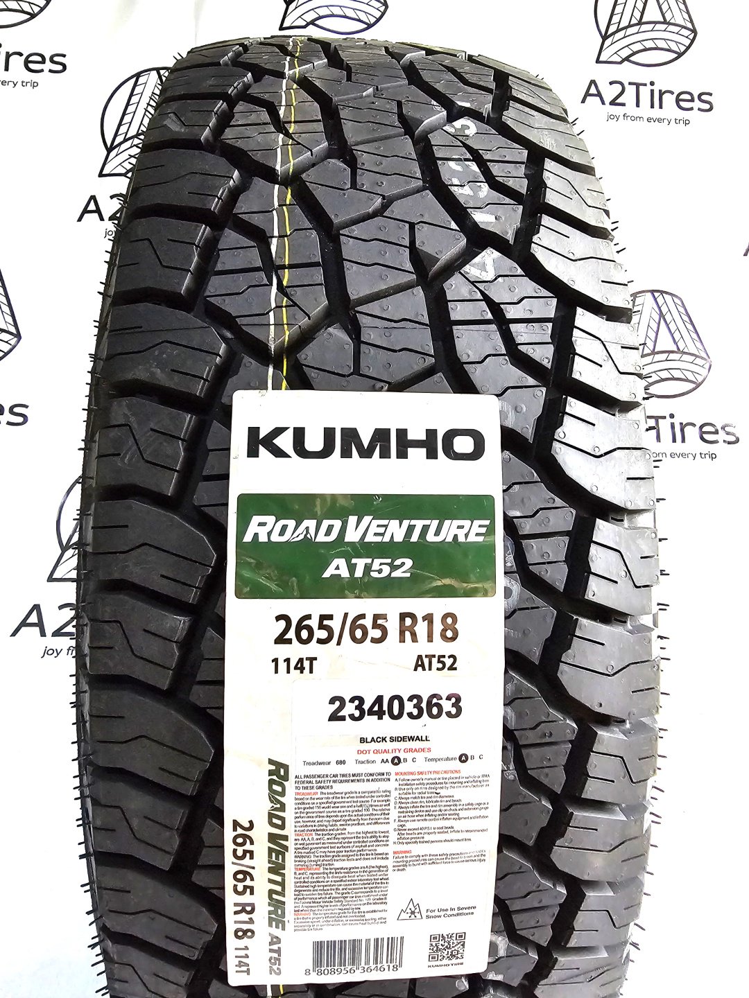 Kumho AT52 265/65 R18 114T купить,NaN