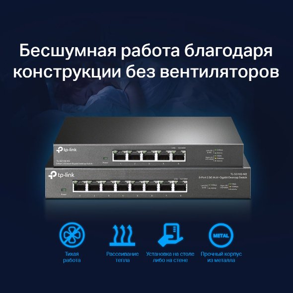 Коммутатор TP-LINK TL-SG105-M2 купить,NaN