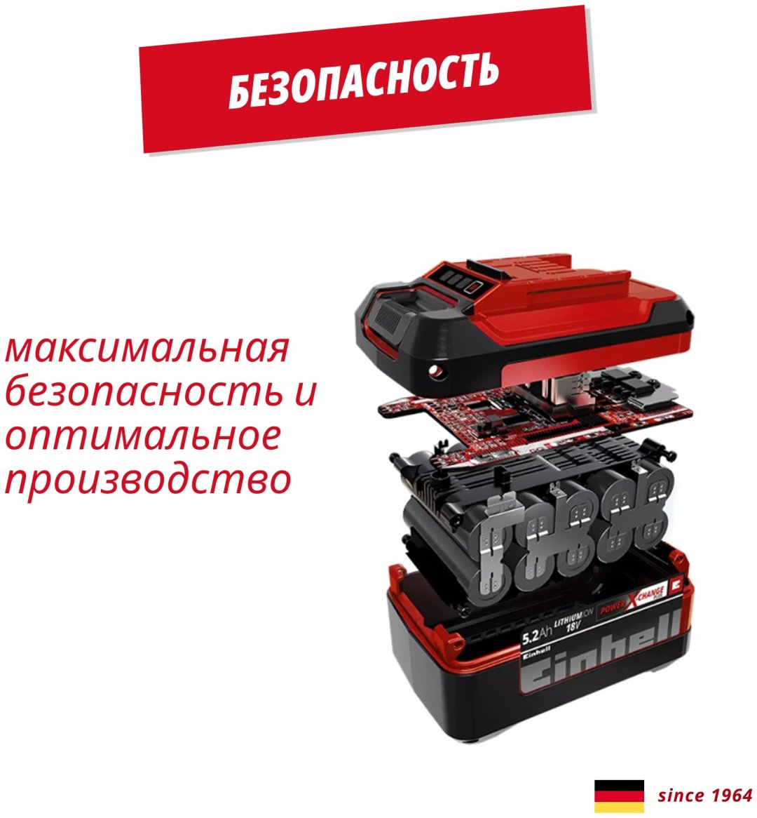 Зарядное устройство 4A Fastcharger Einhell (4512114) + комплект АКБ 18V 5,2 Ah купить,NaN