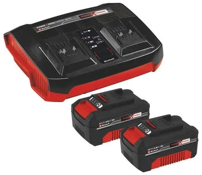 3А Twincharger Einhell (4512112) + Комплект АКБ 18V 2x4,0 Ah купить,NaN