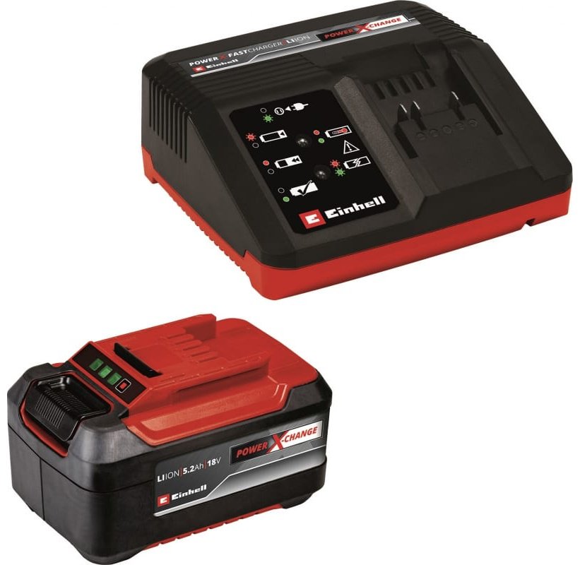 Зарядное устройство 4A Fastcharger Einhell (4512114) + комплект АКБ 18V 5,2 Ah купить,NaN