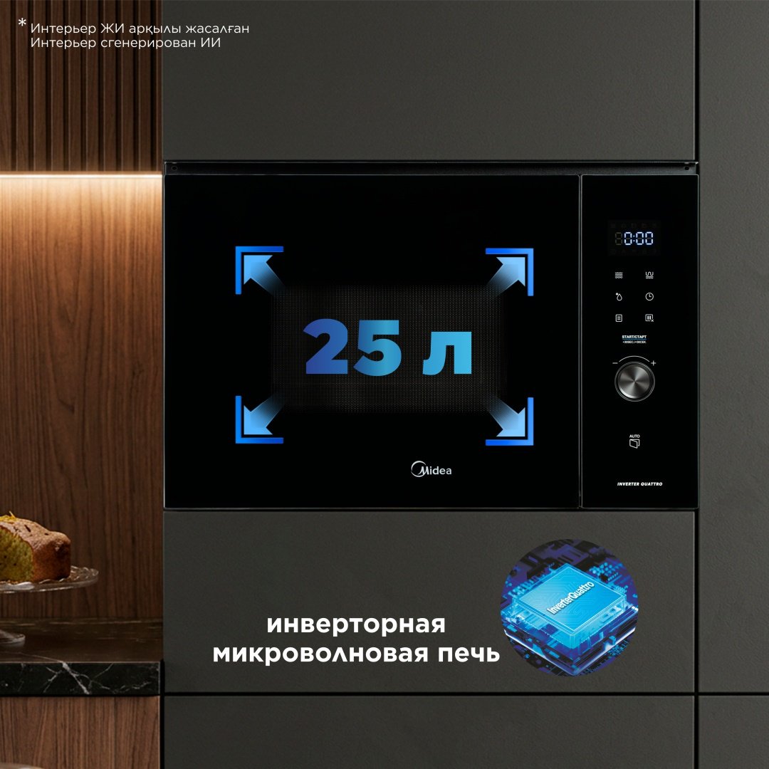 Микроволновая печь Midea MI11257GB черный купить,NaN