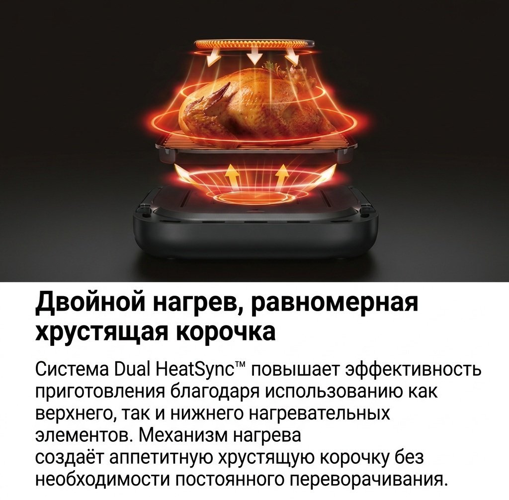 Аэрогриль TROUVER FD10s Pro 6 л черный купить,NaN