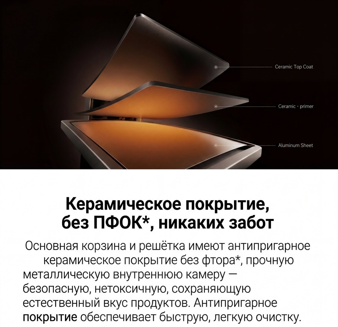 Аэрогриль TROUVER FD10s Pro 6 л черный купить,NaN