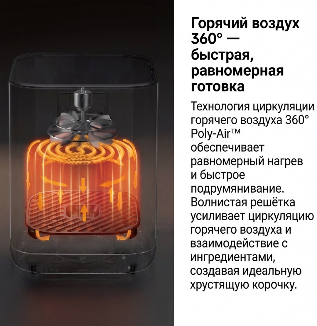 Аэрогриль TROUVER FD10s Pro 6 л черный купить,NaN
