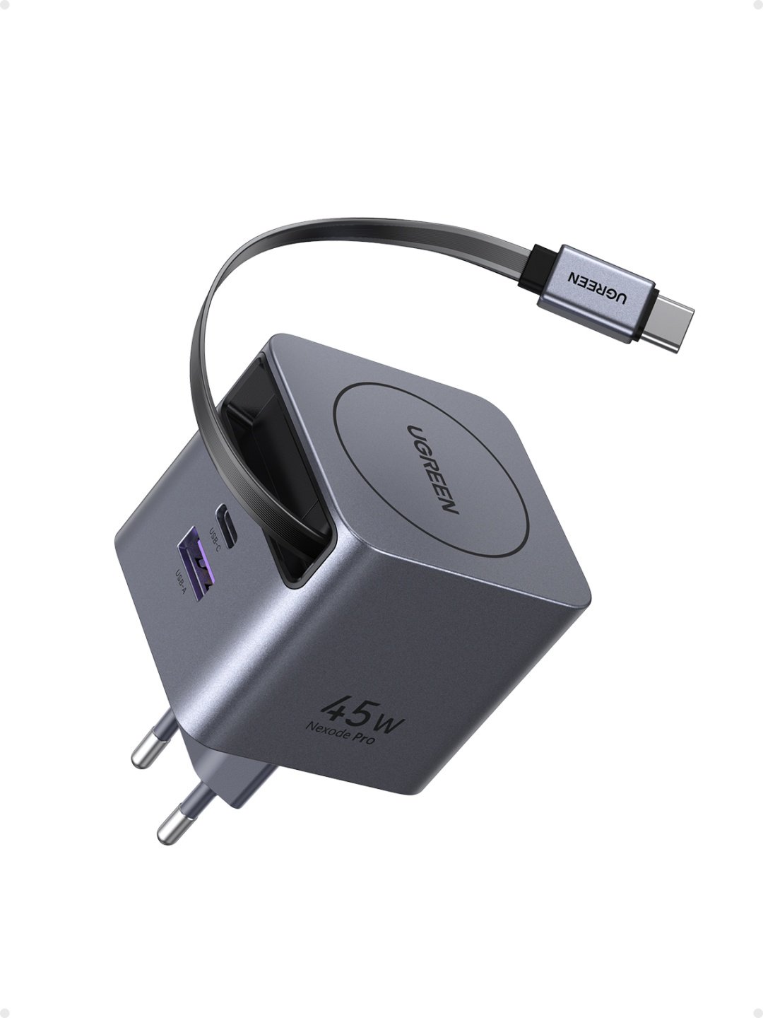 Зарядное устройство Ugreen X614 (65822) USB Type-C, USB 45 Вт серый