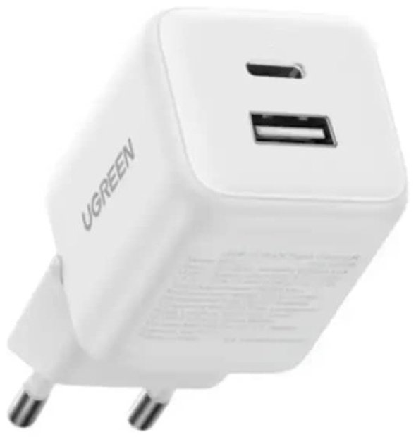 Зарядное устройство Ugreen X514 USB Type-C, USB 20 Вт белый купить,NaN
