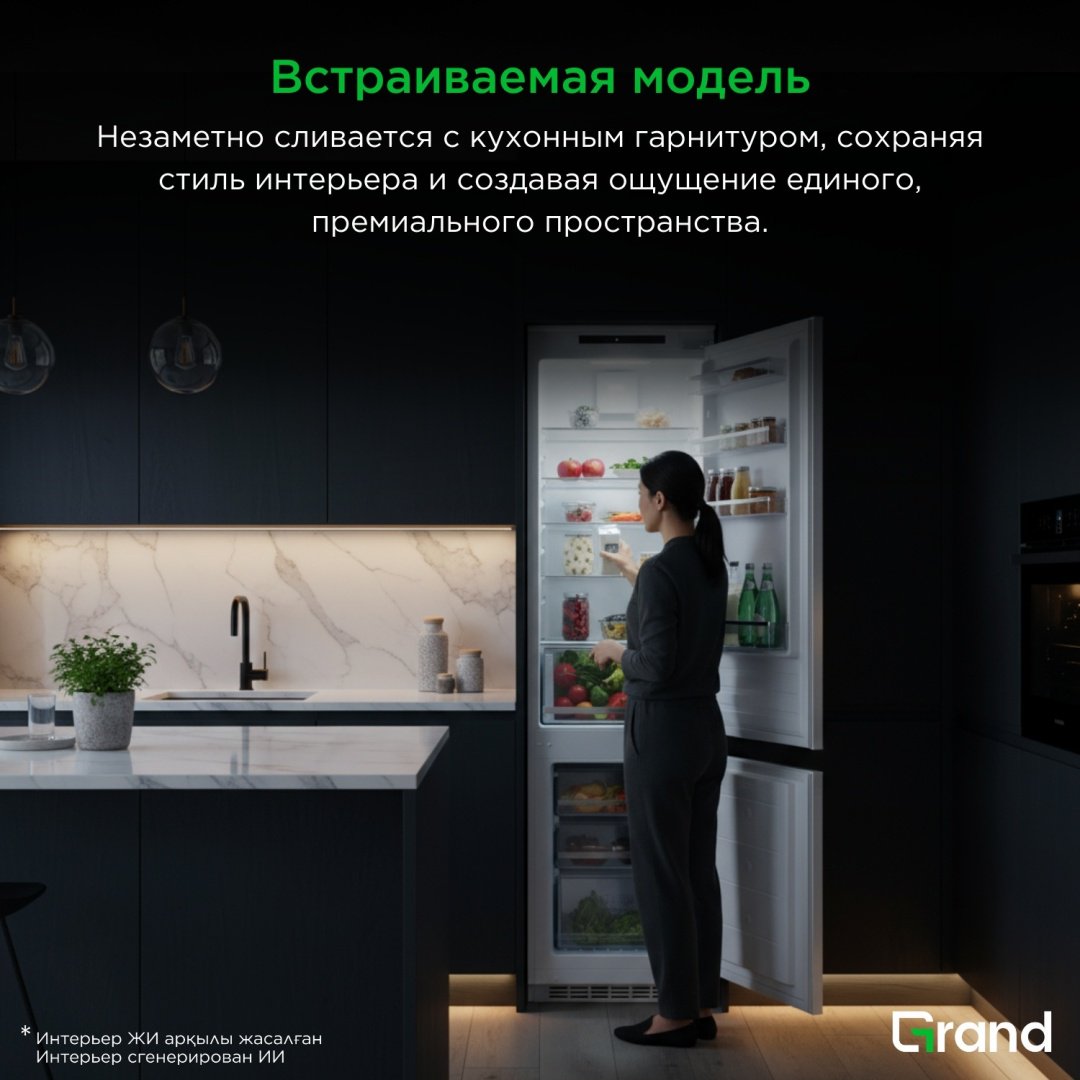 Холодильник GRAND GNBI-300WLFO белый купить,298886