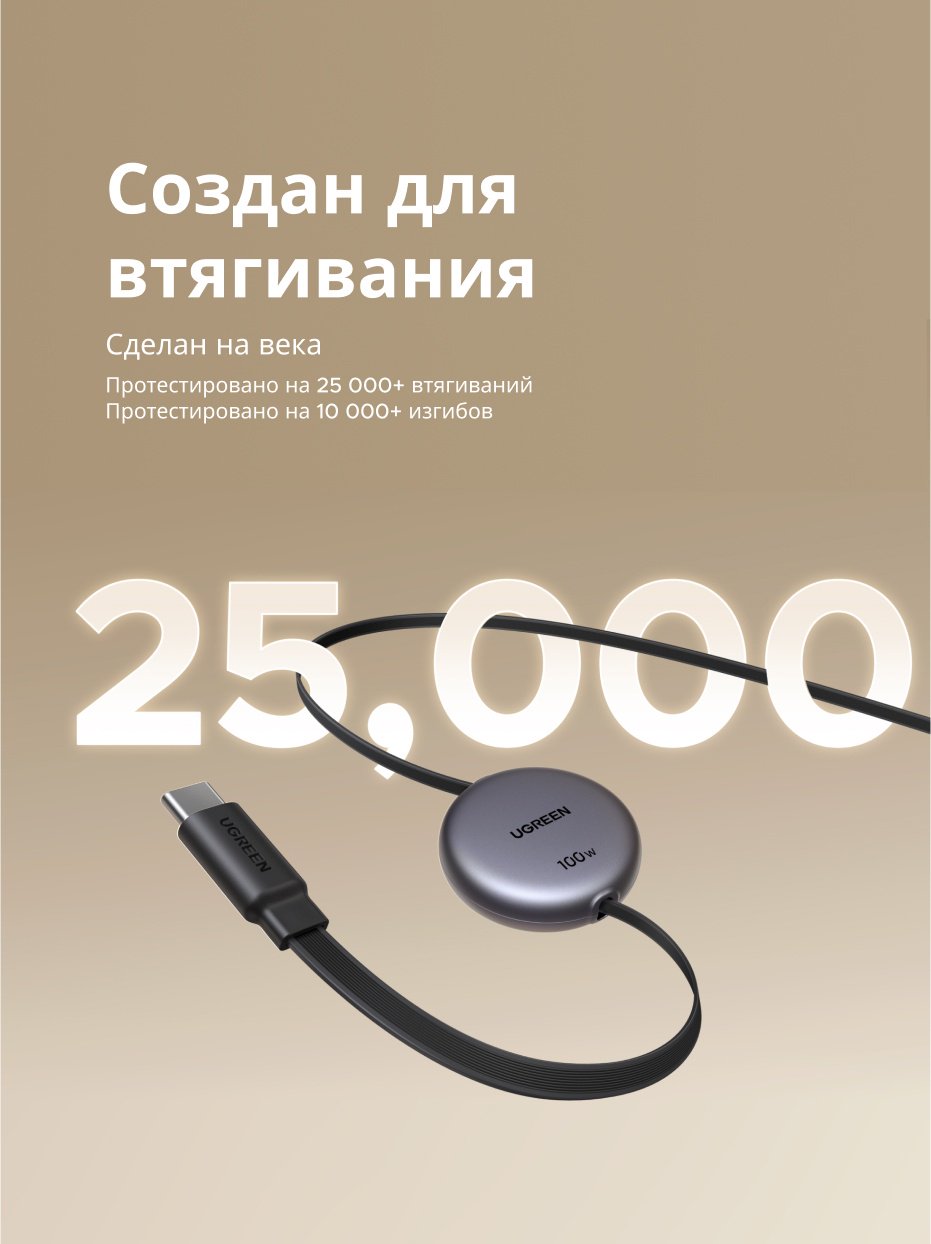 Кабель Ugreen USB Type-C - USB Type-C 1 м L531 (65905) купить,NaN