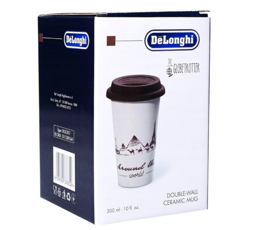 Термостакан Delonghi DLSC057 300 мл бежевый купить,NaN