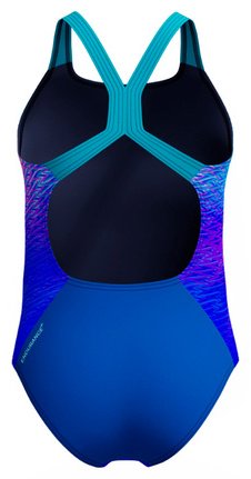 Слитный купальник Speedo синий, розовый
