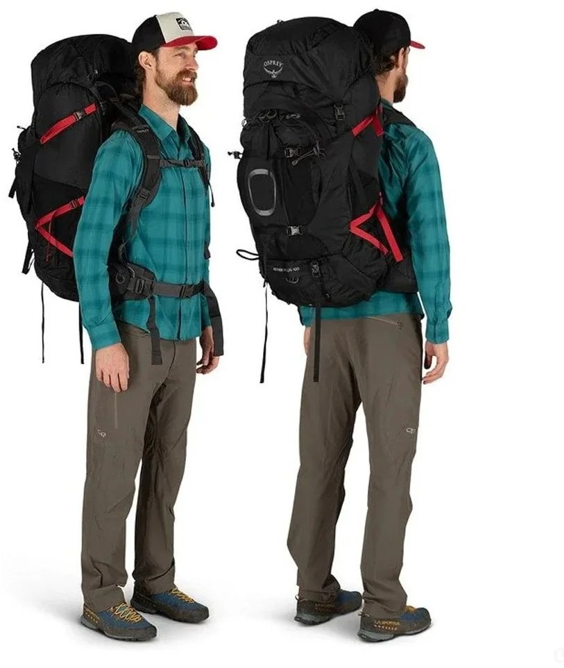 Рюкзак Osprey Aether Plus 85, 10002892 для альпинизма 83 черный