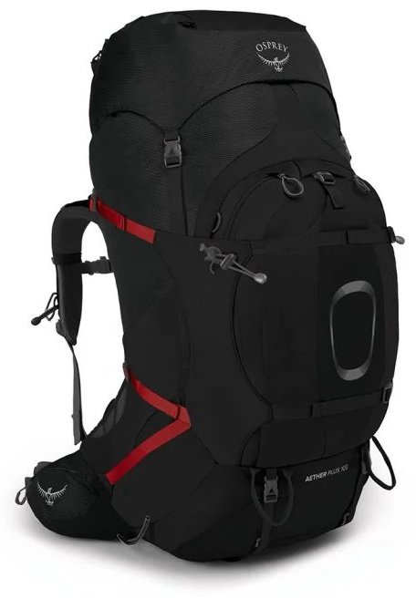 Рюкзак Osprey Aether Plus 100 10002889 треккинговый 100 черный купить,NaN