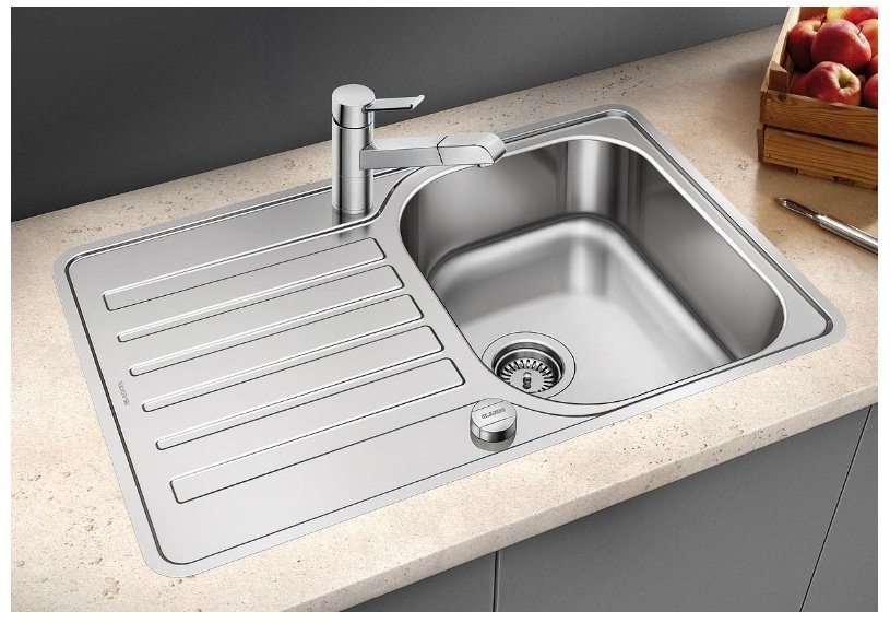 Кухонная мойка Blanco Lantos 45 S-IF Compact 76.8х48.8х16 см, нержавеющая сталь, тон серебристый купить,NaN