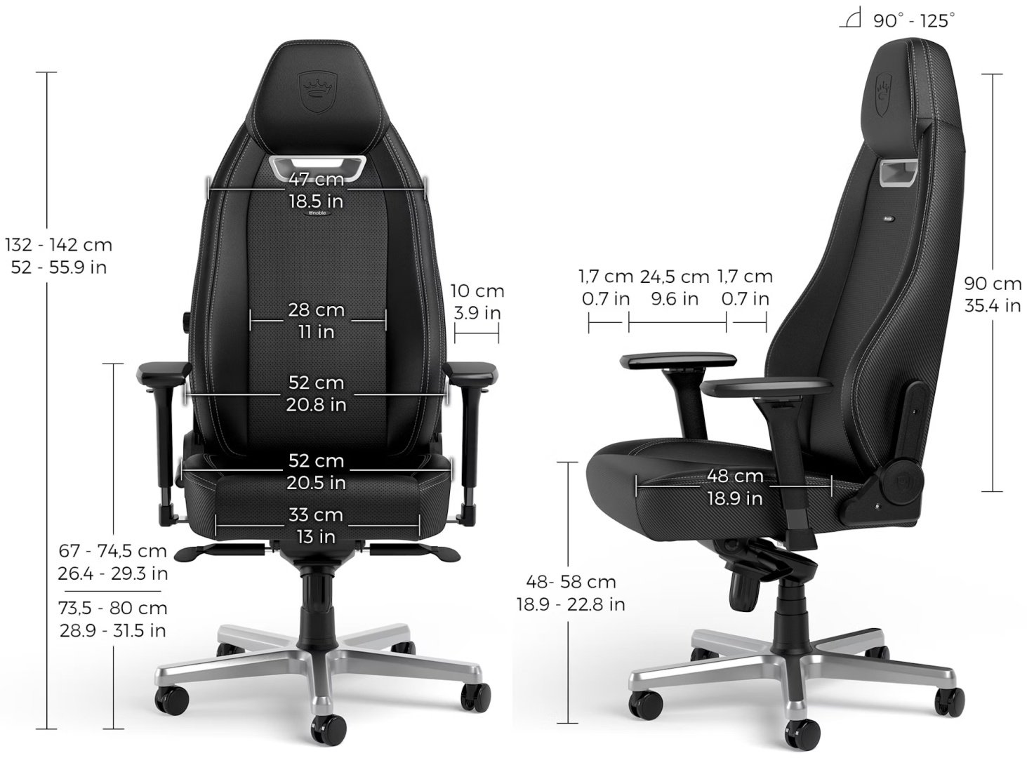 Игровое кресло Noblechairs LEGEND Silver Edition , черный купить,NaN