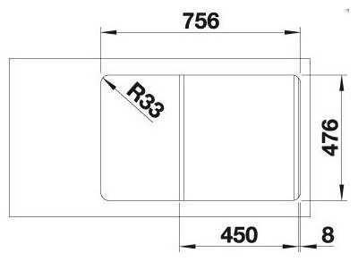 Кухонная мойка Blanco Lantos 45 S-IF Compact 76.8х48.8х16 см, нержавеющая сталь, тон серебристый купить,NaN