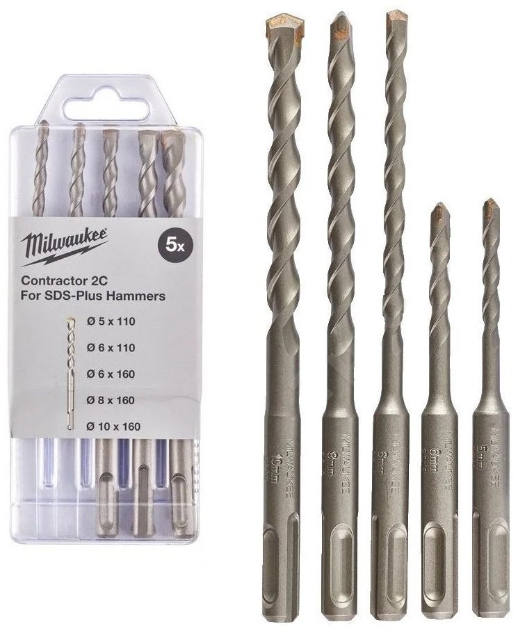 Набор буров SDS-plus Milwaukee 4932471244, 12х160 мм, 7 шт купить,NaN