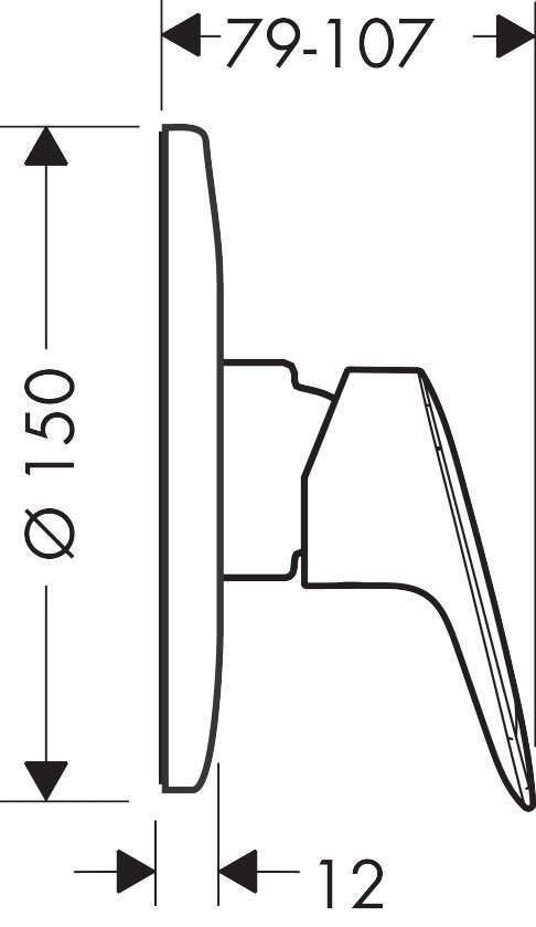 Смеситель для душа HansGrohe Logis HG71666000, однозахватный купить,NaN