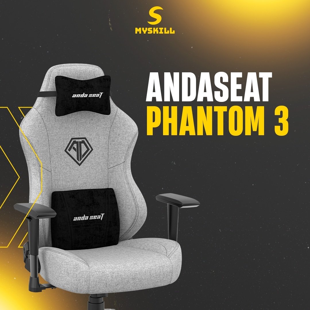 Игровое кресло AndaSeat Phantom 3 AD18Y-06-G-F, серый