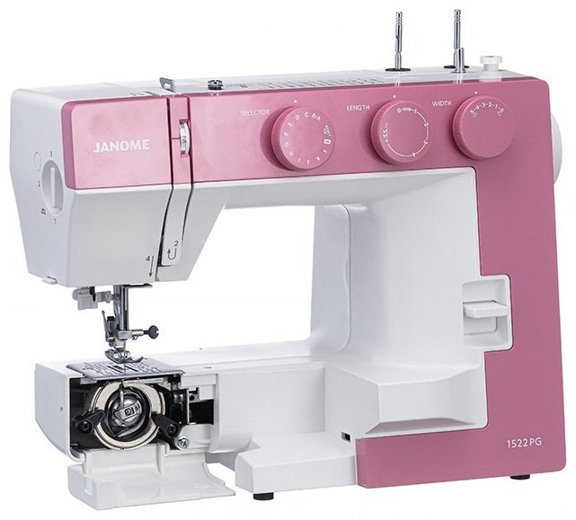 Швейная машина Janome 1522 PG белый, розовый купить,NaN