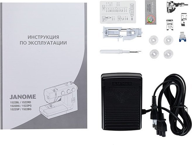 Швейная машина Janome 1522 PG белый, розовый купить,NaN