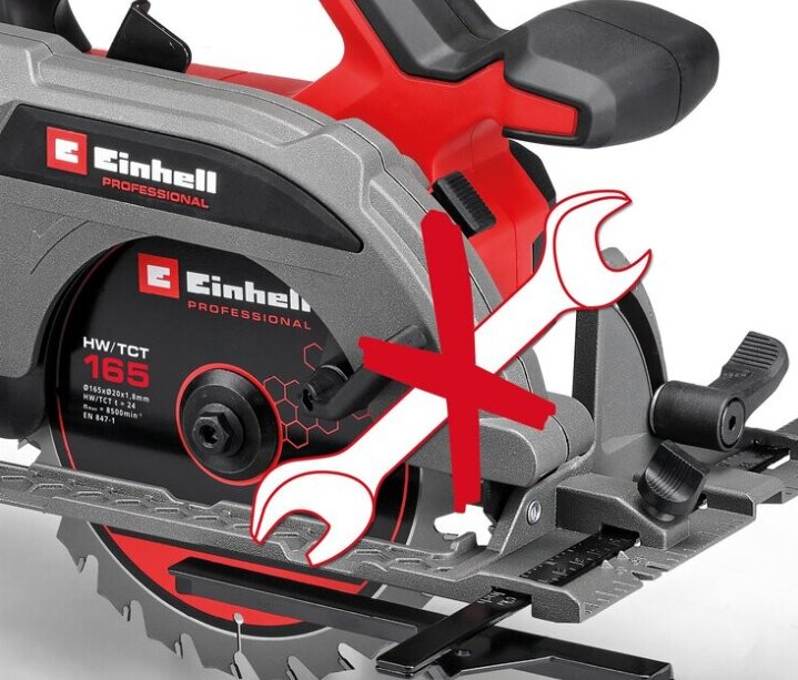 Аккум. Циркулярная пила Einhell TP-CS 18/165 Li BL - Solo (4331225) купить,NaN
