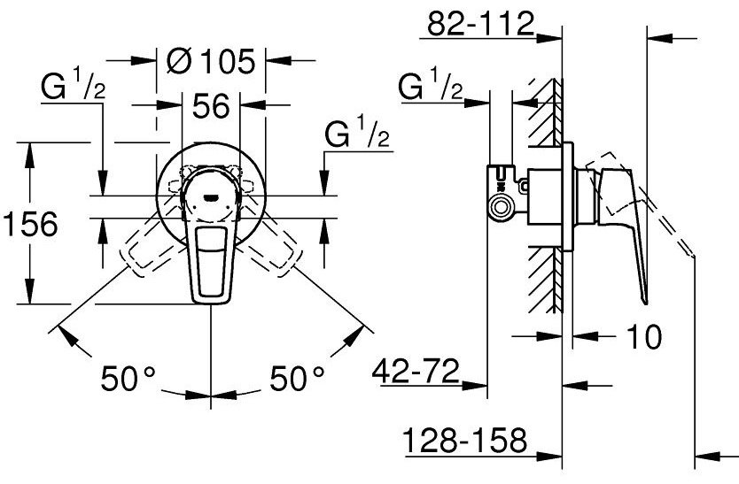 Смеситель Grohe BauLoop 29042001 , латунь, цвет хром купить,NaN