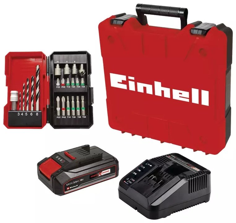 Аккум. Ударный Шуруповерт Einhell TE-CD 18/2 Li-i +22 (1x2,5 Ah) (4514220) купить,NaN