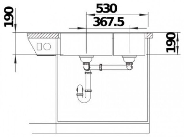 Кухонная мойка Blanco Legra 8 78х50х19 см, гранит, тон черный купить,272994